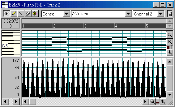 E2M8.MID Piano Roll