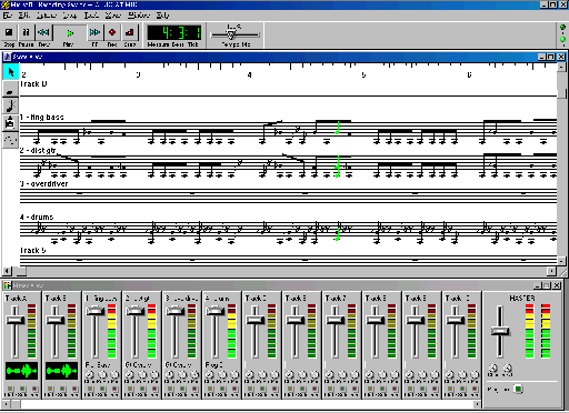 MidiSoft Recording Session4 五線譜軟體