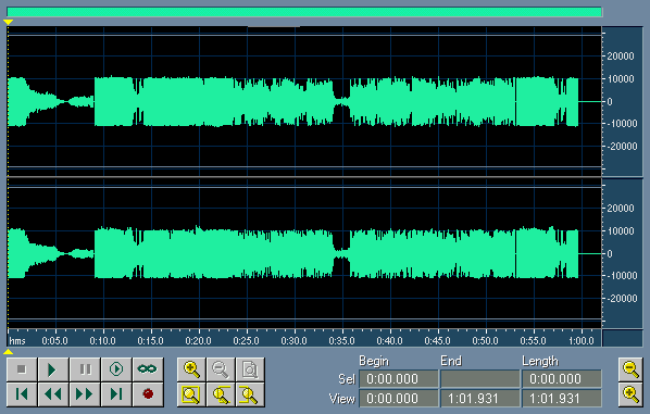 從 Cool Edit Pro 來觀看錄音結果